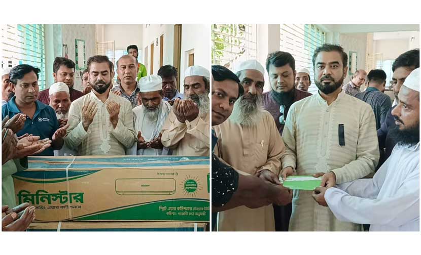 চুয়াডাঙ্গা মসজিদে এসি দিলেন মিনিস্টার গ্রুপ চেয়ারম্যান