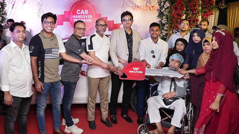 Masud Karim gets a car for free on Walton AC purchase