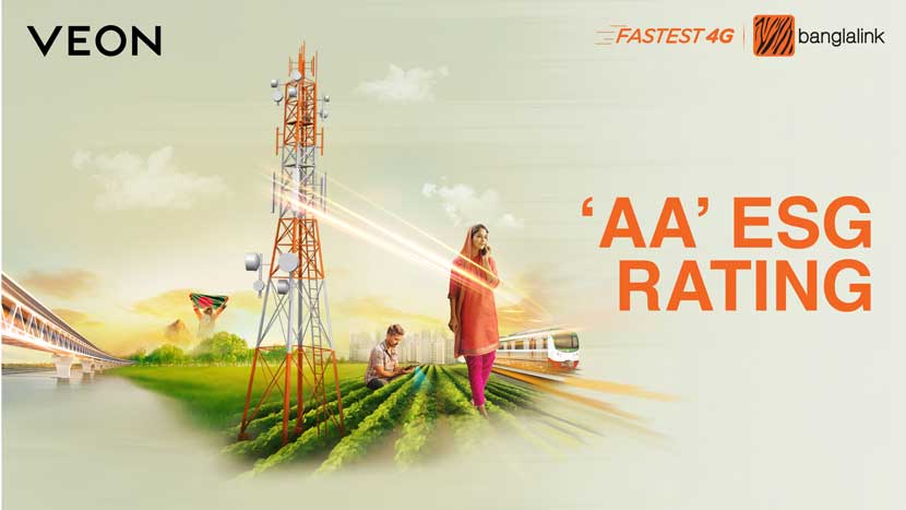 বাংলালিংকের মূল কোম্পানি ভিওন `এএ` ইএসজি রেটিং অর্জন