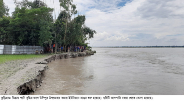 কুড়িগ্রামে পানি কমলেও ভাঙন আতংকে তিস্তা পাড়ের মানুষ