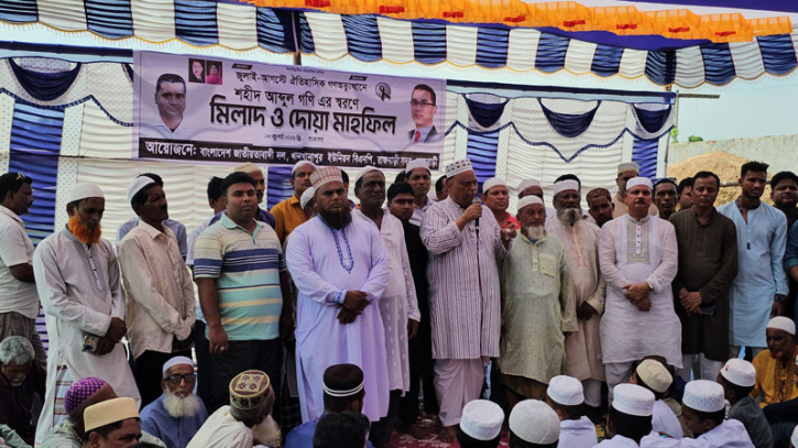 খানখানাপুরে শহীদ আঃ গণির স্মরণে দোয়া ও মিলাদ মাহফিলেও