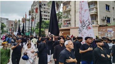 আশুরার তাজিয়া মিছিল শুরু হোসেনি দালান থেকে