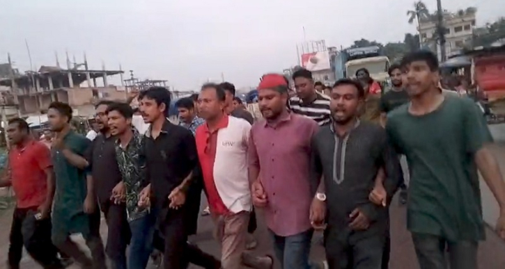 গাইবান্ধায় বৈষম্যবিরোধী ছাত্র আন্দোলনের বিক্ষোভ
