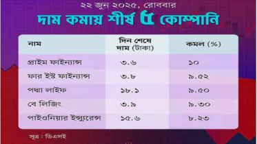 শীর্ষ পাঁচ কোম্পানির বড় দরপতনে সপ্তাহ শুরু শেয়ারবাজারে