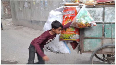 স্কুল নয়, ময়লা টানতে যায় শিশুরা